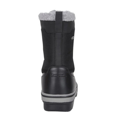 Black - Back - Mountain Warehouse Mens Thermal Waterproof Snow Boots