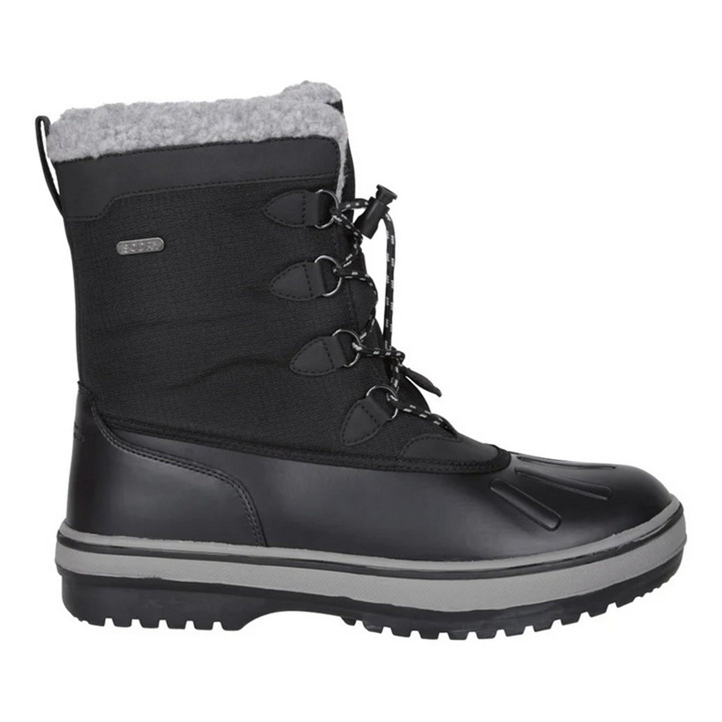 Black - Side - Mountain Warehouse Mens Thermal Waterproof Snow Boots