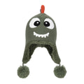 Green - Back - Mountain Warehouse Childrens-Kids Dragon Faux Fur Lined Hat And Gloves Set