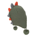Green - Pack Shot - Mountain Warehouse Childrens-Kids Dragon Faux Fur Lined Hat And Gloves Set