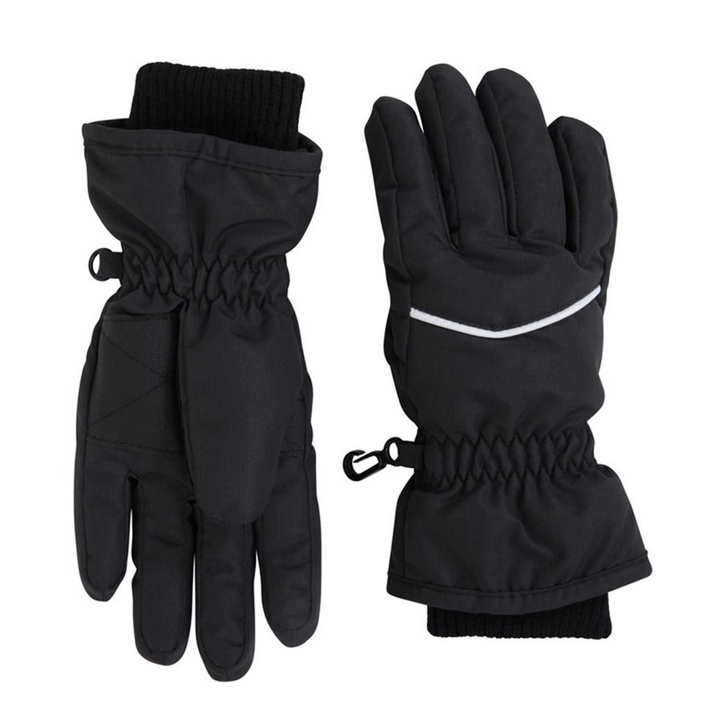 Black - Back - Mountain Warehouse Childrens-Kids Line Isotherm Hat And Gloves Set