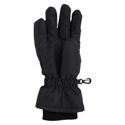 Black - Side - Mountain Warehouse Childrens-Kids Line Isotherm Hat And Gloves Set