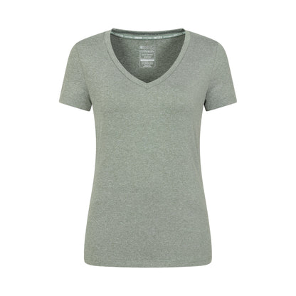 Khaki Green - Front - Mountain Warehouse Womens-Ladies Vitality V Neck T-Shirt