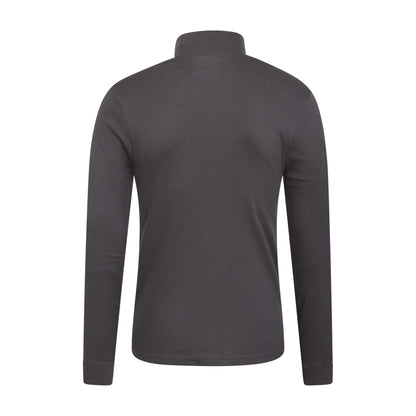 Grey - Back - Mountain Warehouse Mens Meribel Turtle Neck Base Layer Top