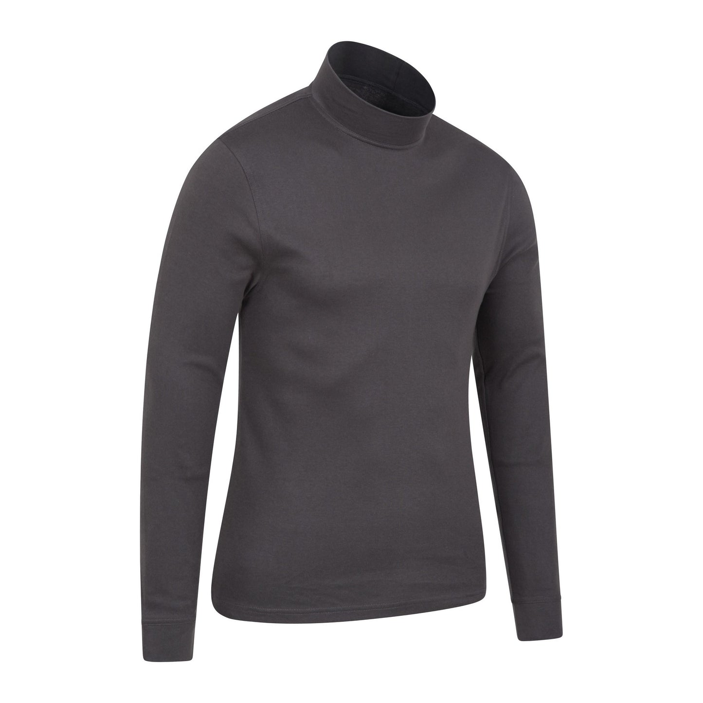 Grey - Side - Mountain Warehouse Mens Meribel Turtle Neck Base Layer Top