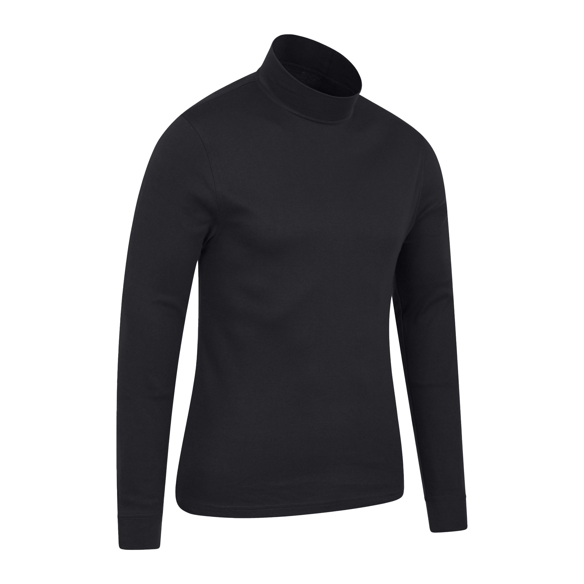 Black - Side - Mountain Warehouse Mens Meribel Turtle Neck Base Layer Top
