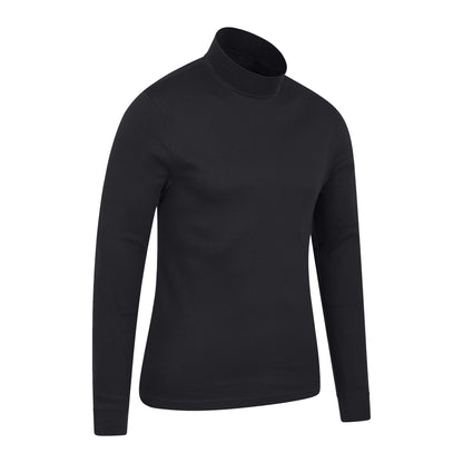 Black - Side - Mountain Warehouse Mens Meribel Turtle Neck Base Layer Top