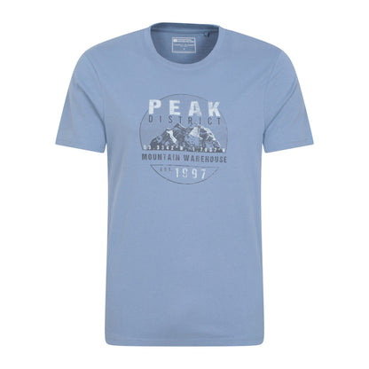 Blue - Front - Mountain Warehouse Mens Peak District Short-Sleeved T-Shirt