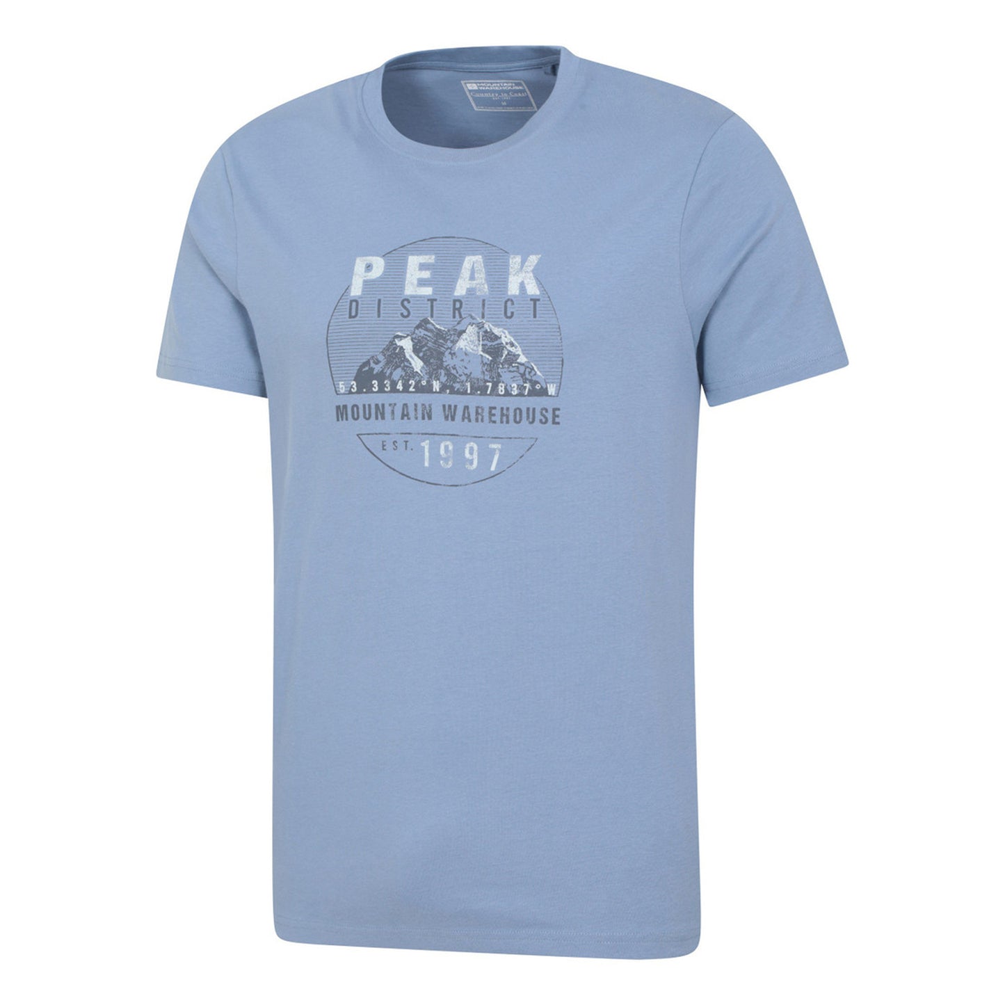 Blue - Lifestyle - Mountain Warehouse Mens Peak District Short-Sleeved T-Shirt