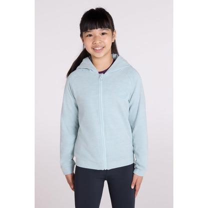 Mint - Front - Mountain Warehouse Childrens-Kids Strath Melange Full Zip Hoodie
