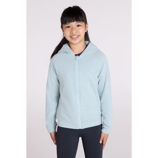 Mint - Front - Mountain Warehouse Childrens-Kids Strath Melange Full Zip Hoodie
