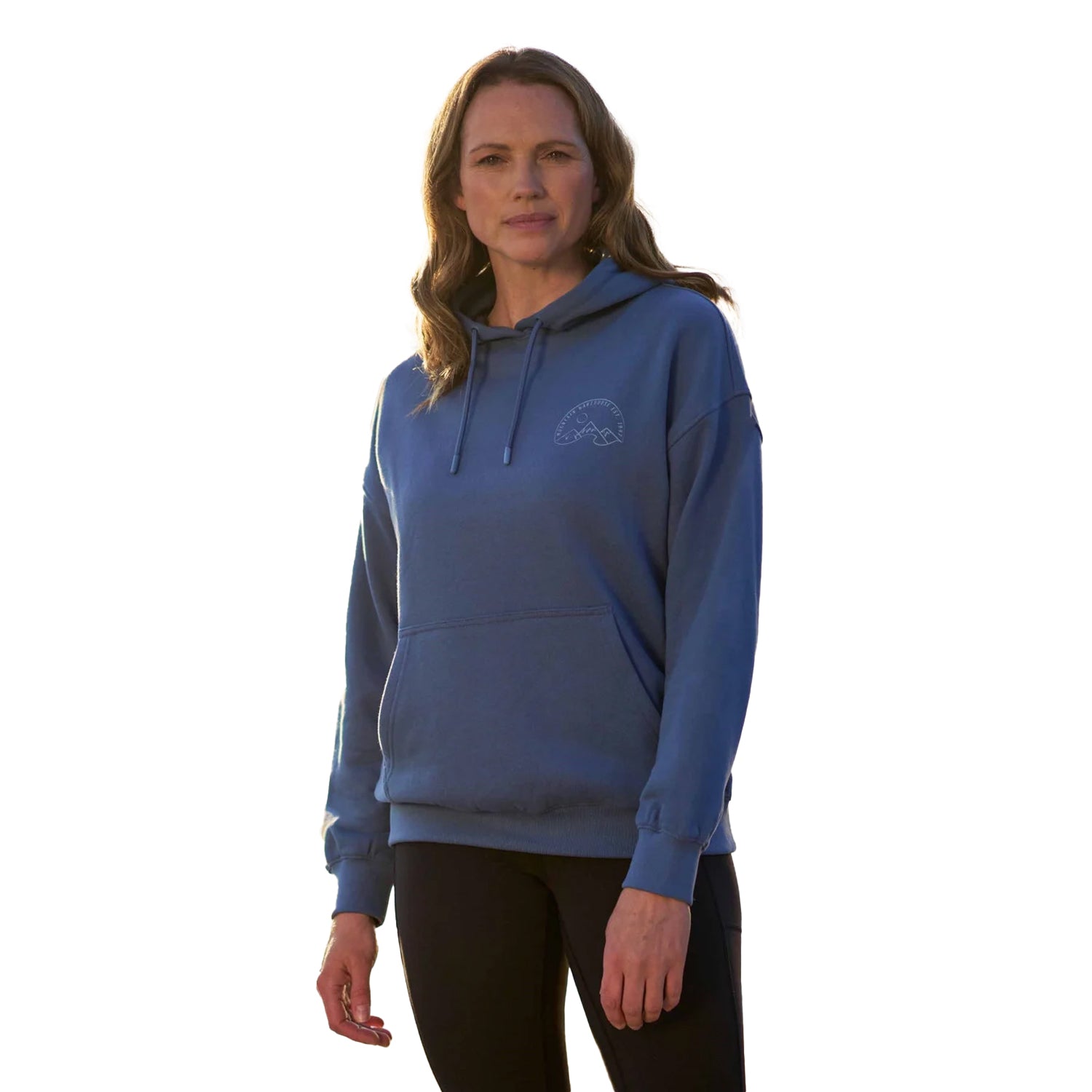 Blue - Pack Shot - Mountain Warehouse Womens-Ladies Mountain Relaxed Fit Hoodie