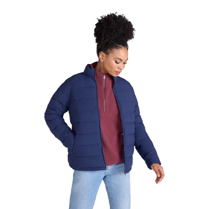 Navy - Side - Animal Womens-Ladies Light Cosi Padded Jacket