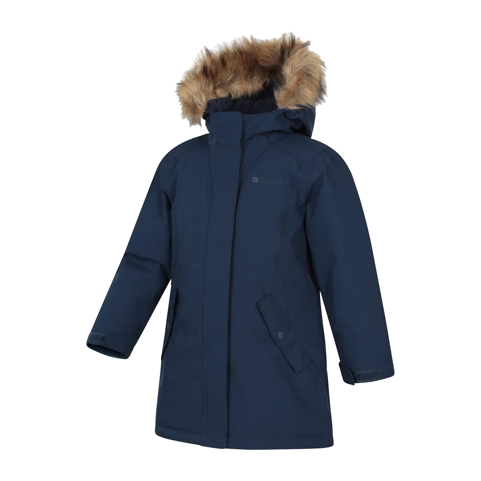 Navy - Side - Mountain Warehouse Childrens-Kids Lumi Waterproof Jacket
