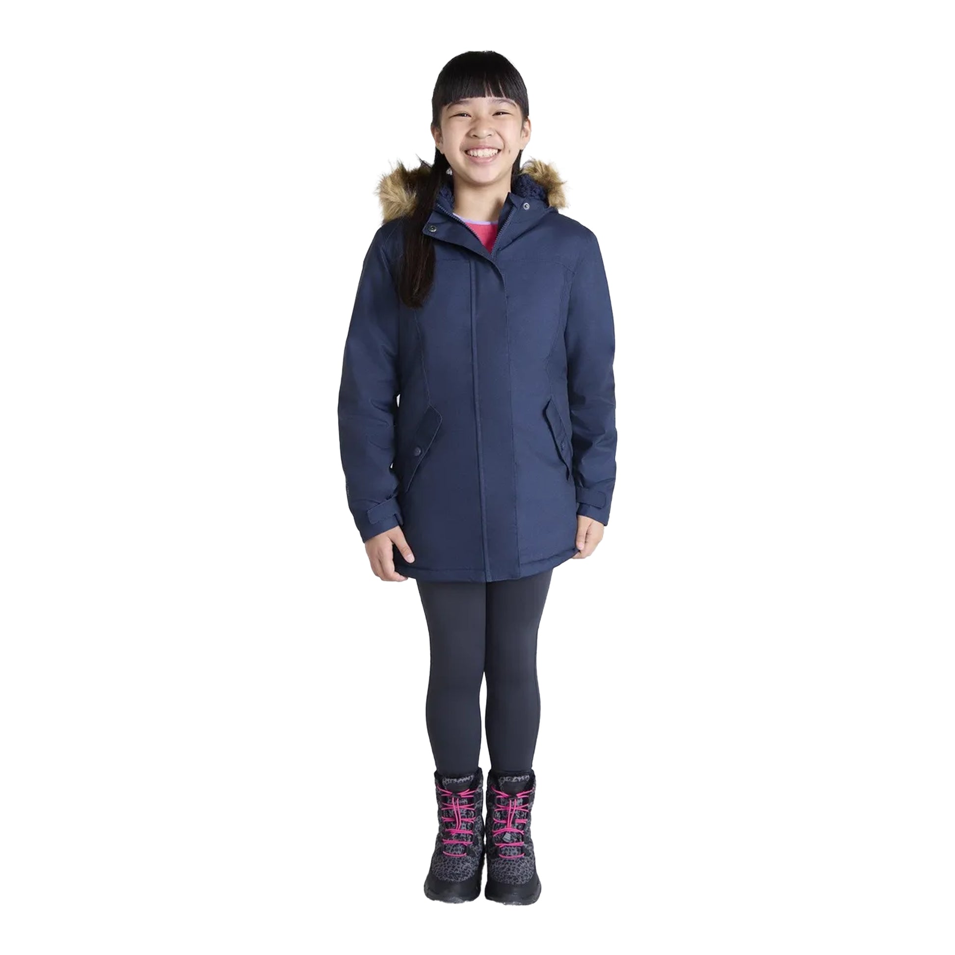 Navy - Pack Shot - Mountain Warehouse Childrens-Kids Lumi Waterproof Jacket