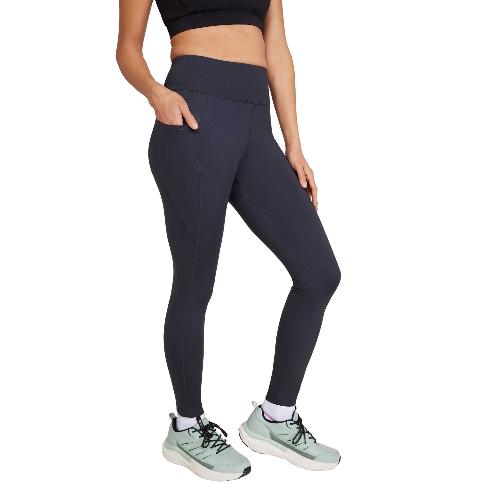 Dark Grey - Pack Shot - Mountain Warehouse Womens-Ladies Blackout High Waist Leggings