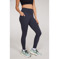 Dark Grey - Front - Mountain Warehouse Womens-Ladies Blackout High Waist Leggings