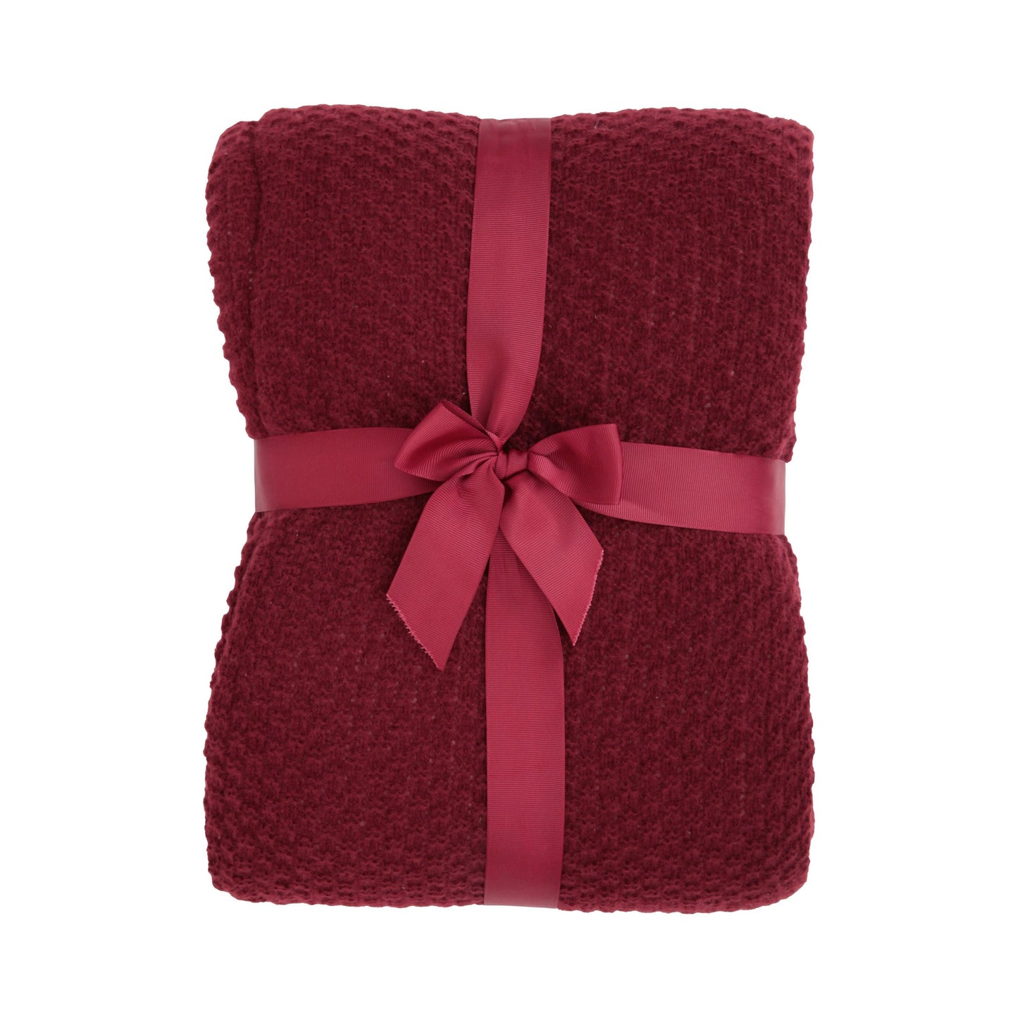 Burgundy - Front - Mountain Warehouse Borg Lined Knitted Blanket