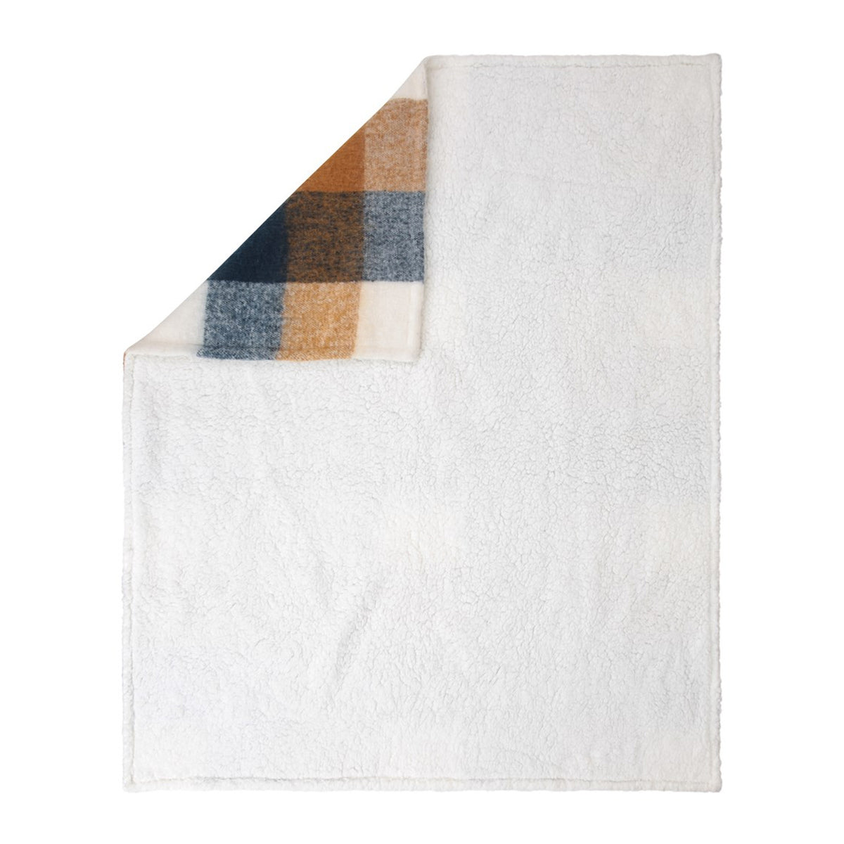 Navy - Lifestyle - Mountain Warehouse Borg Lined Checked Blanket
