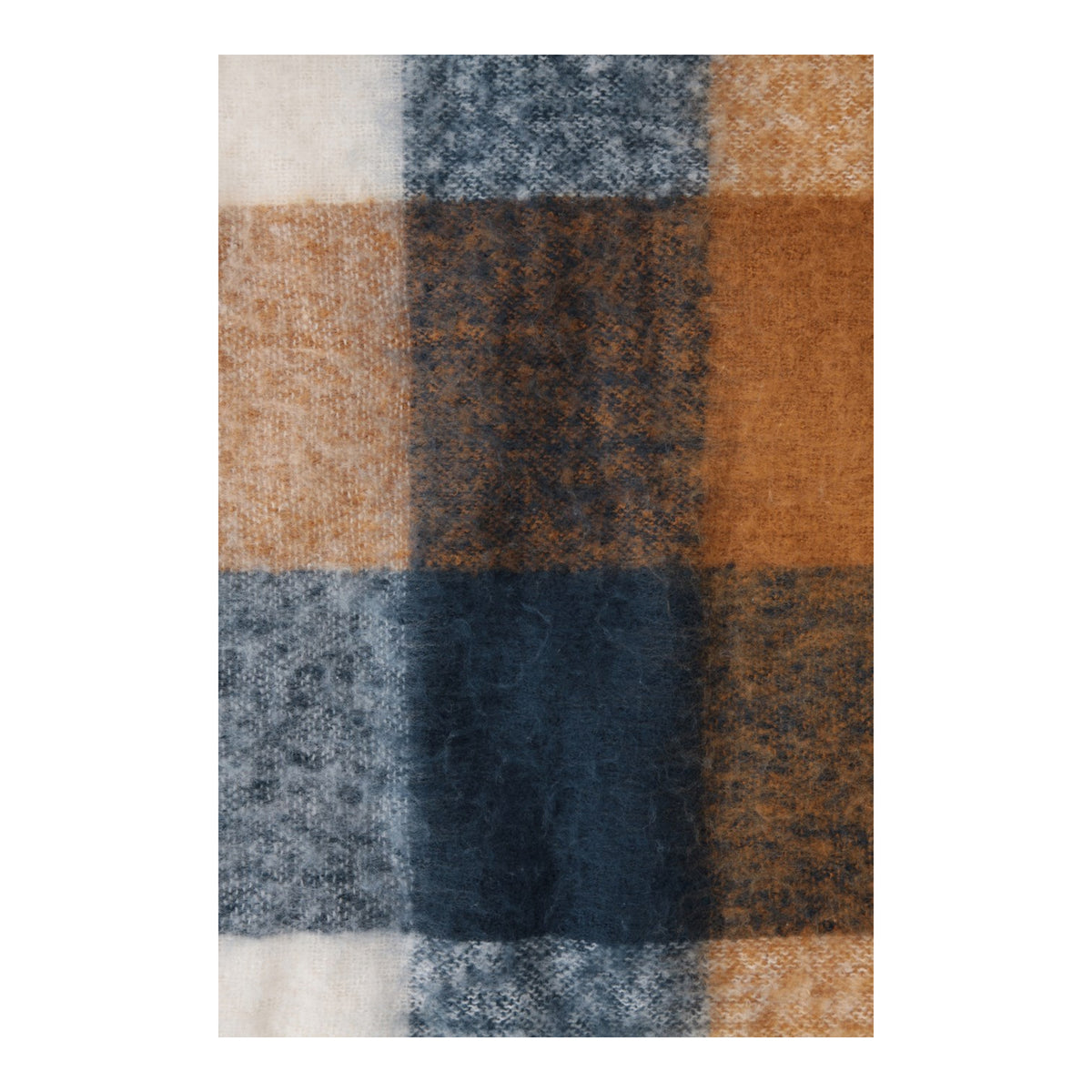 Navy - Pack Shot - Mountain Warehouse Borg Lined Checked Blanket
