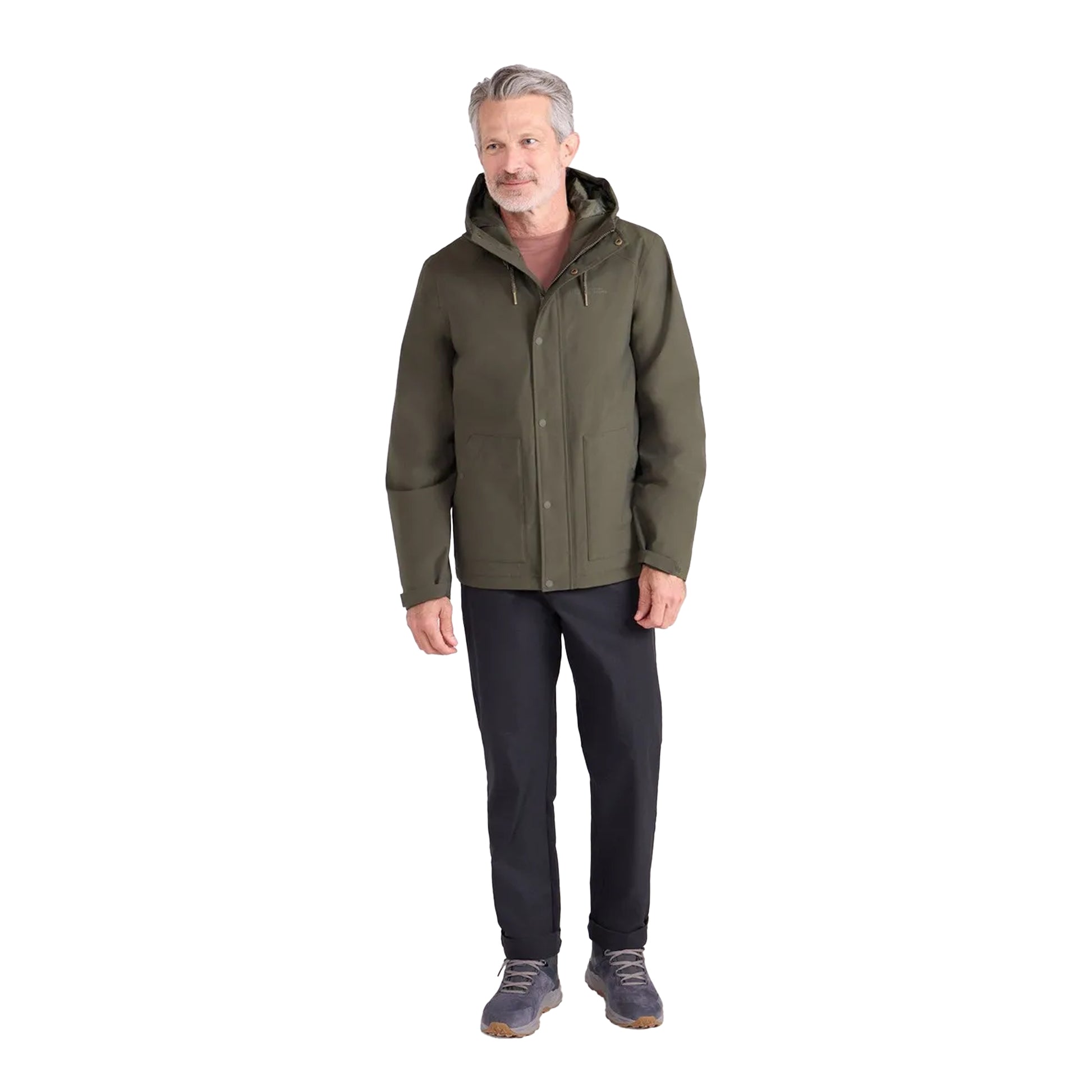 Khaki Green - Pack Shot - Mountain Warehouse Mens Oak Waterproof Jacket