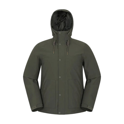 Khaki Green - Front - Mountain Warehouse Mens Oak Waterproof Jacket