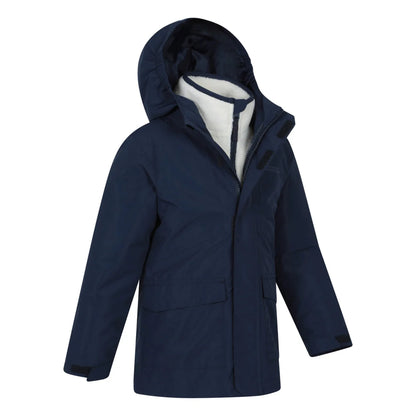 Navy - Lifestyle - Mountain Warehouse Childrens-Kids Creek 3 in 1 Waterproof Jacket