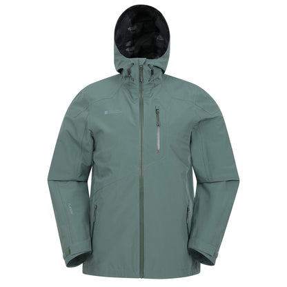 Green - Front - Mountain Warehouse Mens Bachill Three Layer Waterproof Jacket