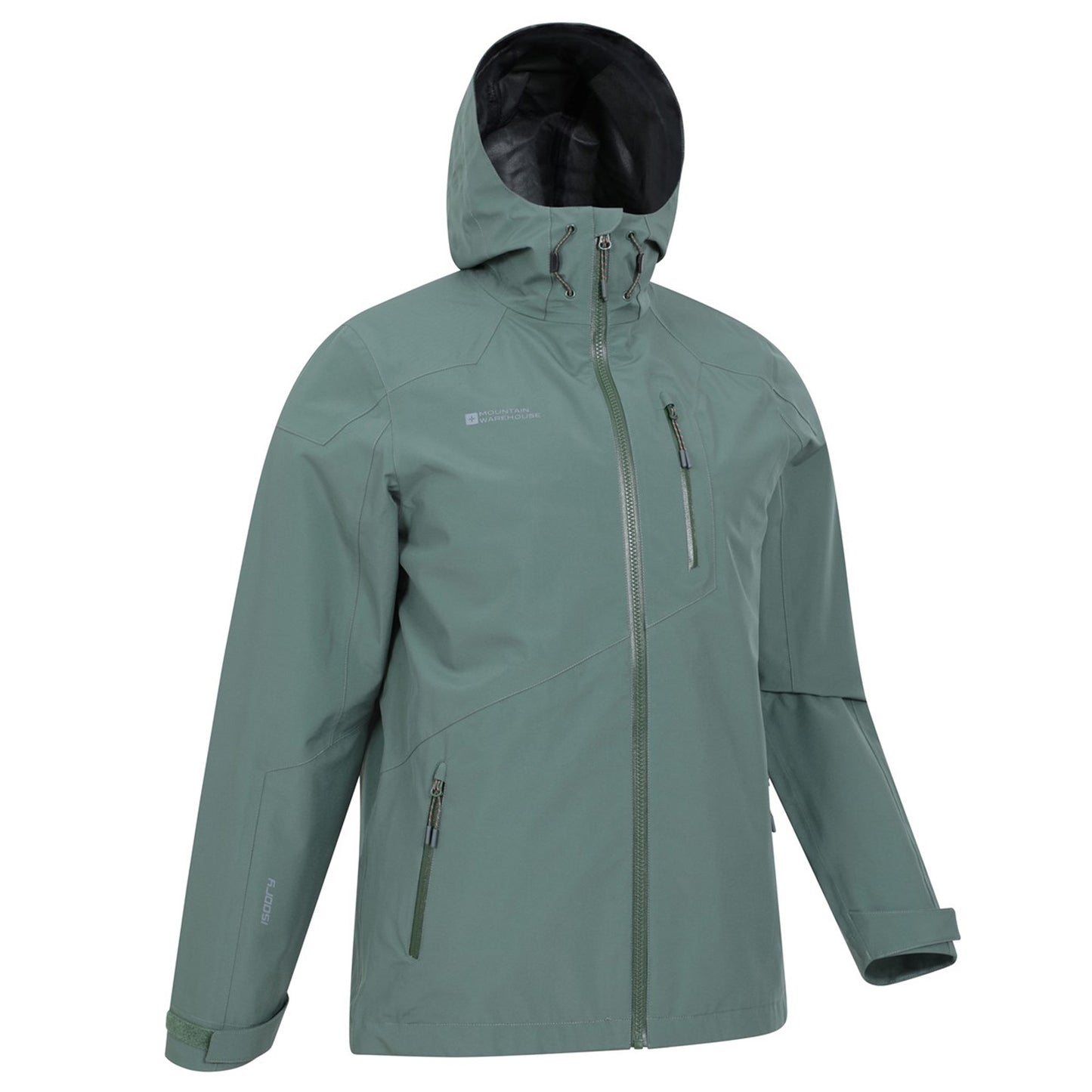 Green - Side - Mountain Warehouse Mens Bachill Three Layer Waterproof Jacket