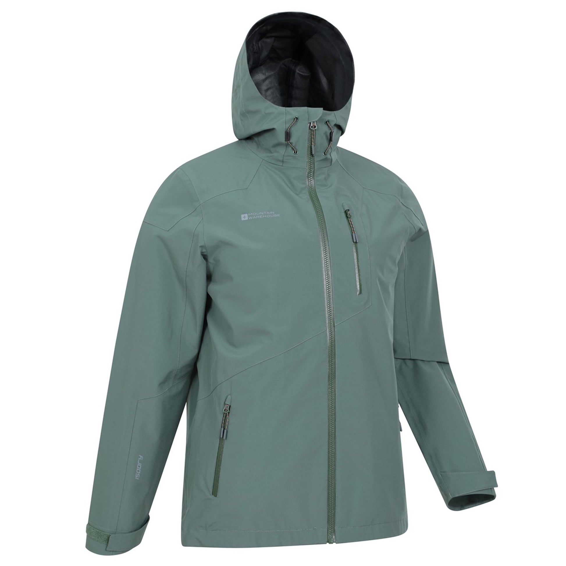 Green - Side - Mountain Warehouse Mens Bachill Three Layer Waterproof Jacket