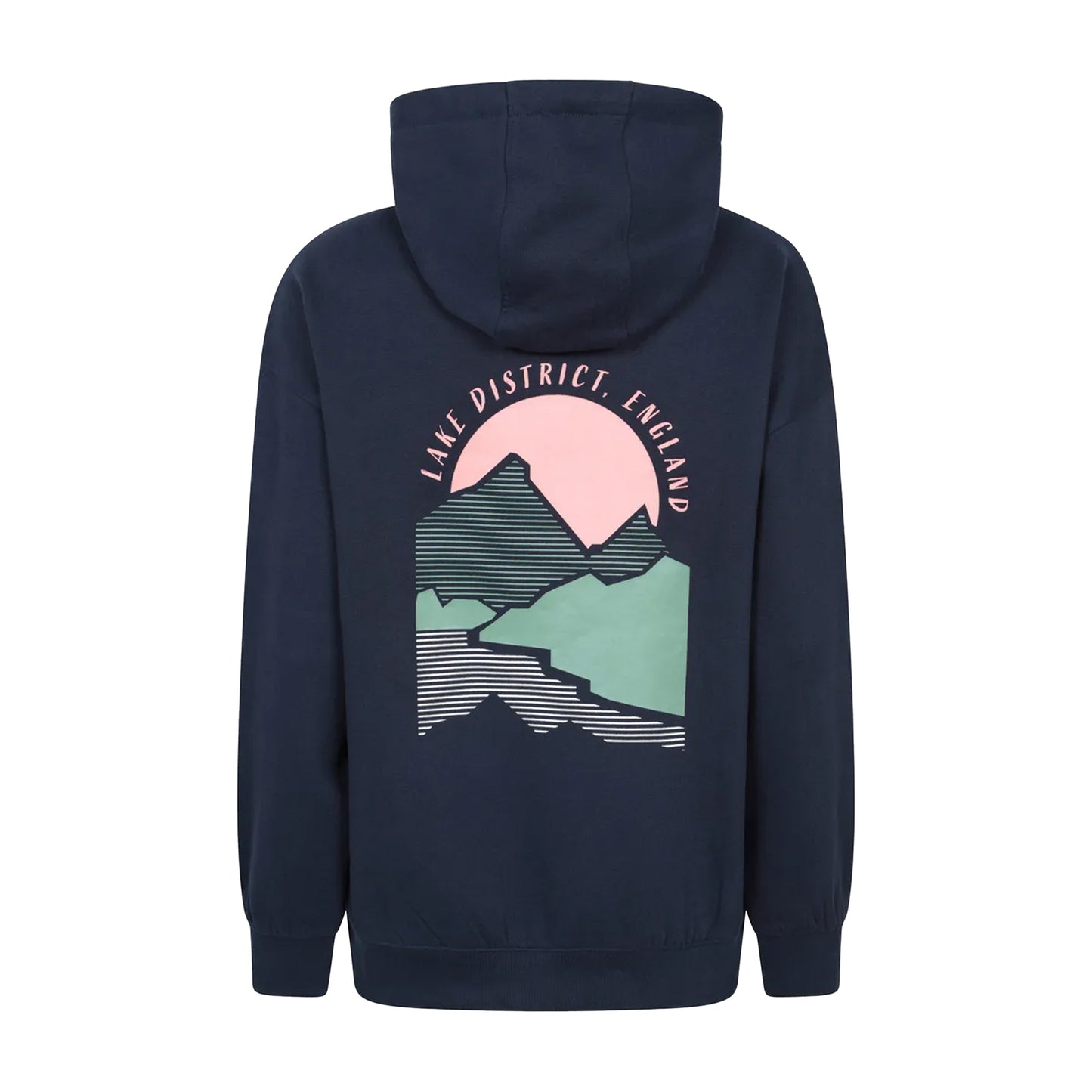 Navy - Back - Mountain Warehouse Womens-Ladies Lake District Graphic Relaxed Fit Hoodie