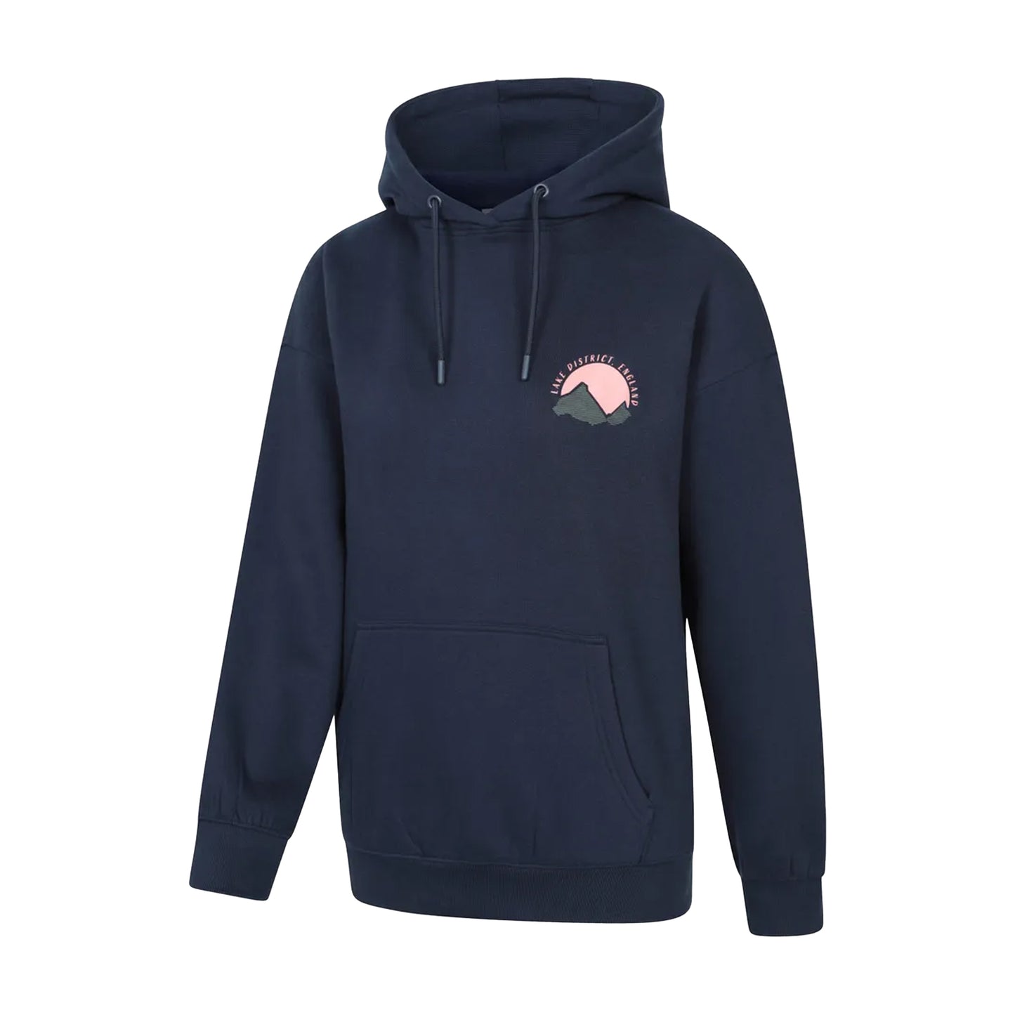 Navy - Side - Mountain Warehouse Womens-Ladies Lake District Graphic Relaxed Fit Hoodie