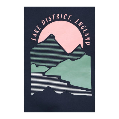 Navy - Lifestyle - Mountain Warehouse Womens-Ladies Lake District Graphic Relaxed Fit Hoodie