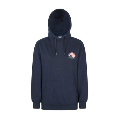 Navy - Front - Mountain Warehouse Womens-Ladies Lake District Graphic Relaxed Fit Hoodie
