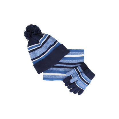 Blue - Front - Mountain Warehouse Isotherm Beanie & Gloves Set