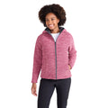 Pink - Front - Mountain Warehouse Womens-Ladies Hayfield Melange Faux Fur Lined Fleece Top