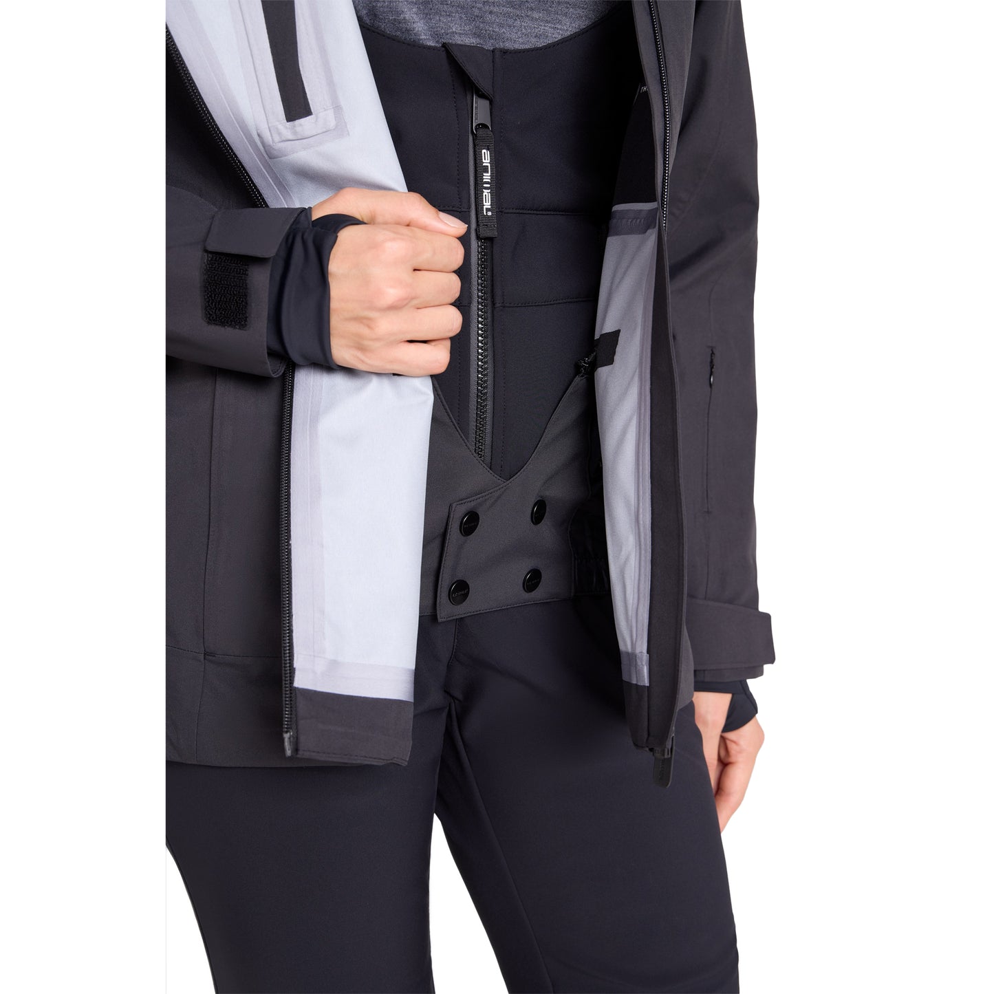 Black - Side - Mountain Warehouse Womens-Ladies Vortex 3 Layer Ski Jacket