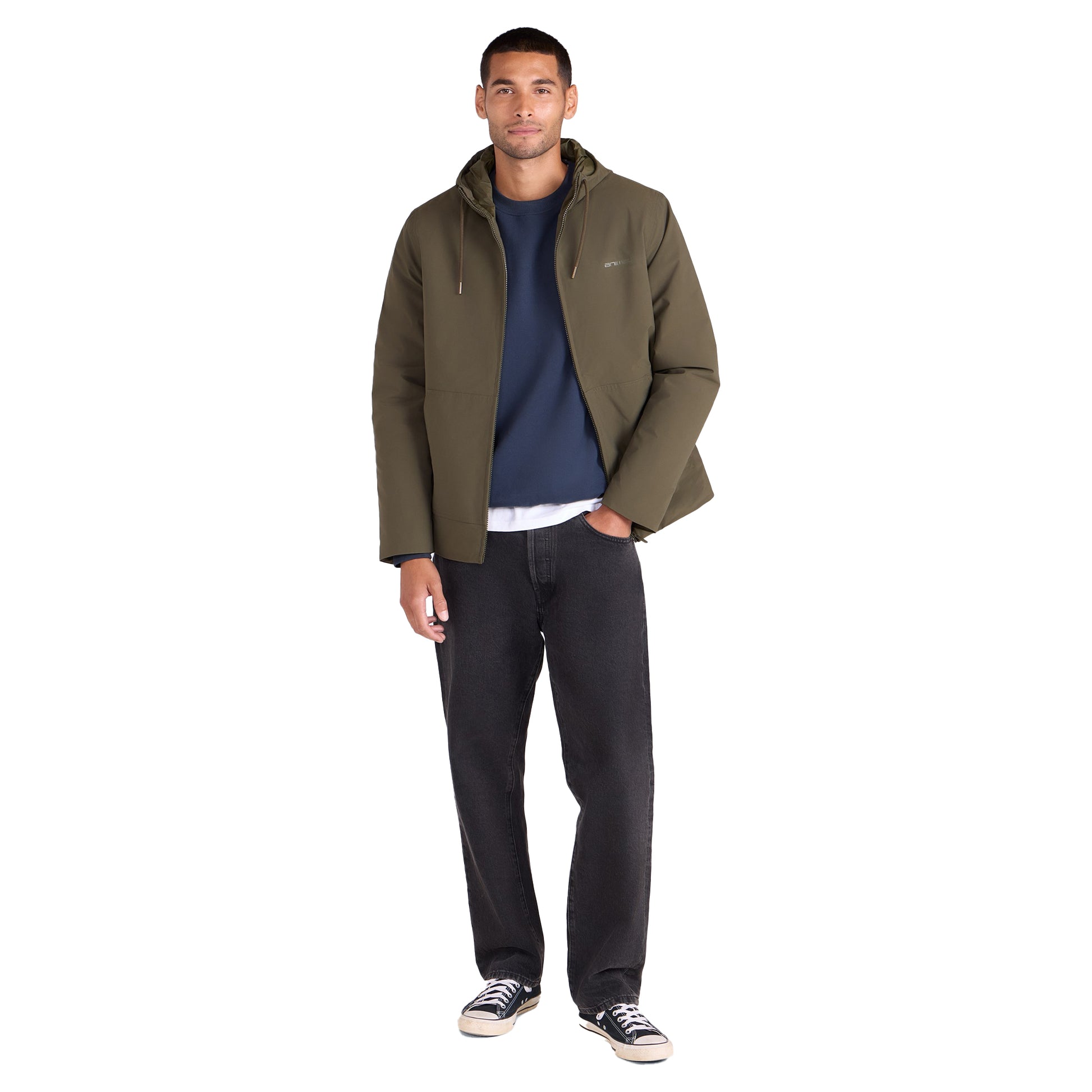 Green - Lifestyle - Animal Mens Jack Borg Lined Jacket