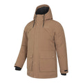 Tan - Side - Mountain Warehouse Mens Marlow Waterproof Parka