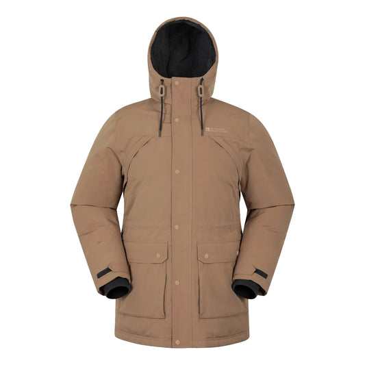 Tan - Front - Mountain Warehouse Mens Marlow Waterproof Parka