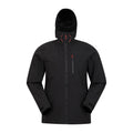 Black - Front - Mountain Warehouse Mens Bachill Three Layer Waterproof Jacket