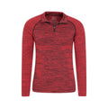 Red - Pack Shot - Mountain Warehouse Mens Slalom Seamless Base Layer Top