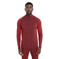 Red - Close up - Mountain Warehouse Mens Slalom Seamless Base Layer Top