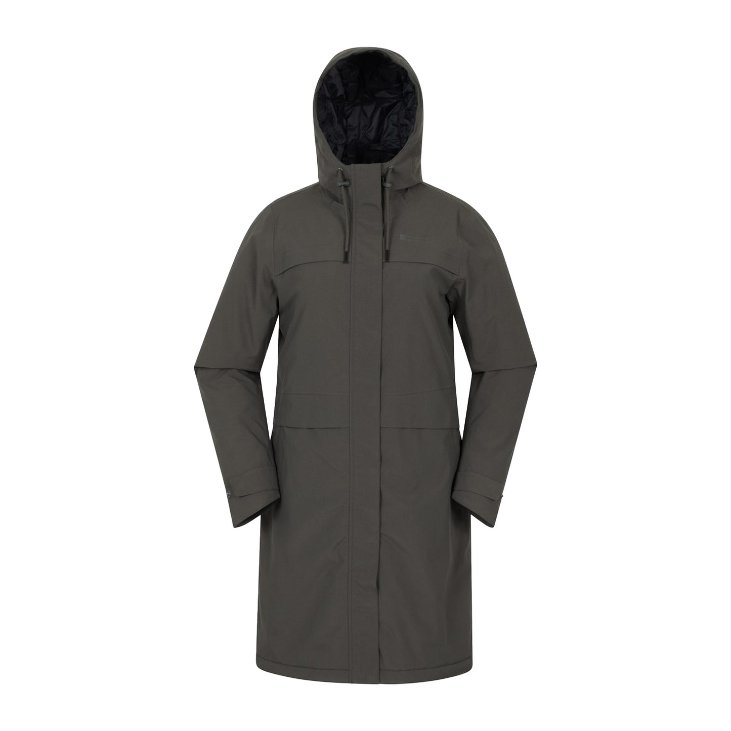 Khaki - Front - Mountain Warehouse Womens-Ladies Avery Waterproof Long Length Jacket