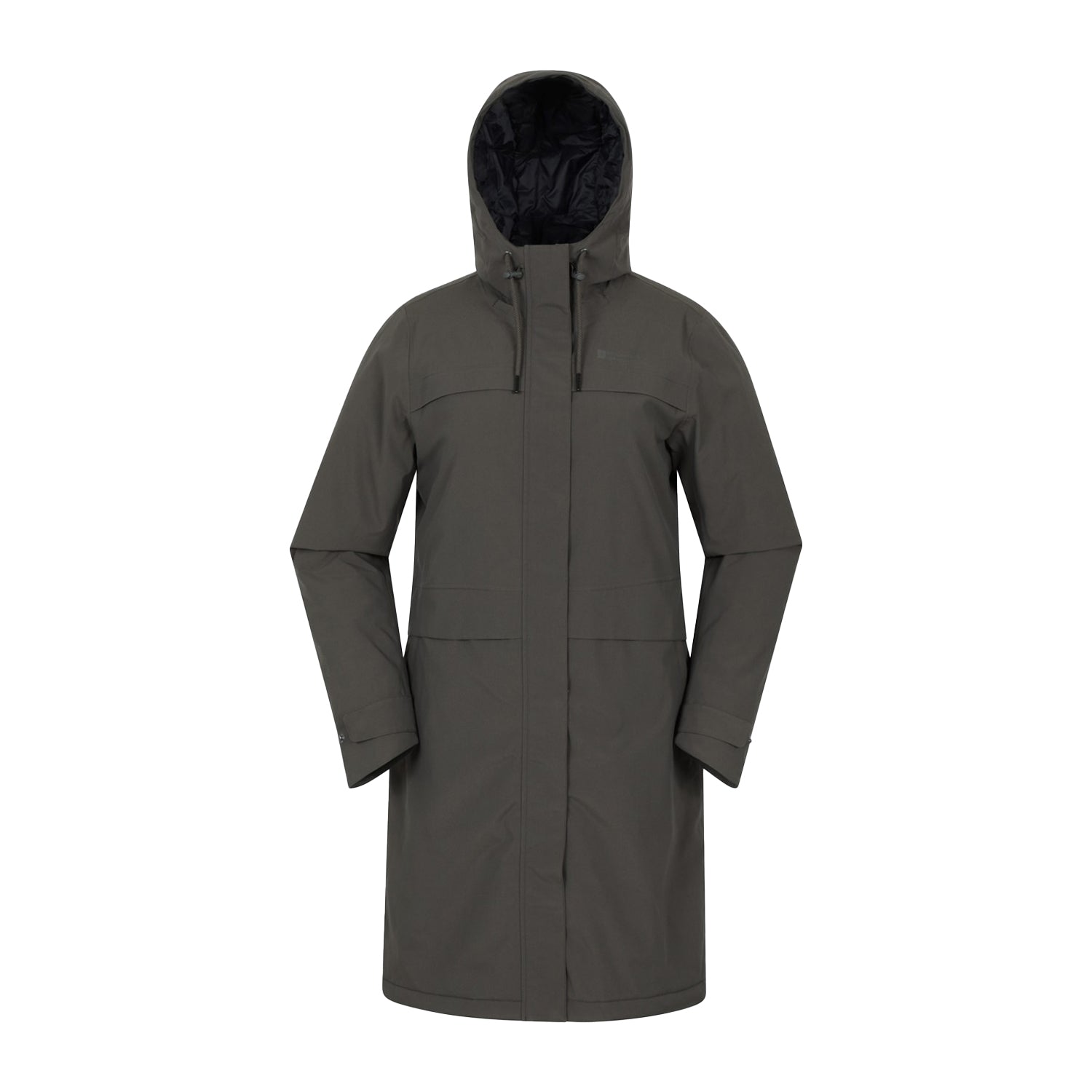 Khaki - Front - Mountain Warehouse Womens-Ladies Avery Waterproof Long Length Jacket