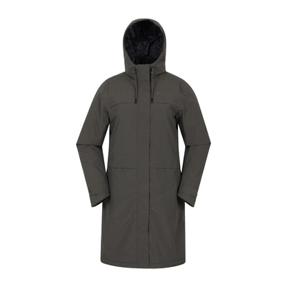 Khaki - Front - Mountain Warehouse Womens-Ladies Avery Waterproof Long Length Jacket