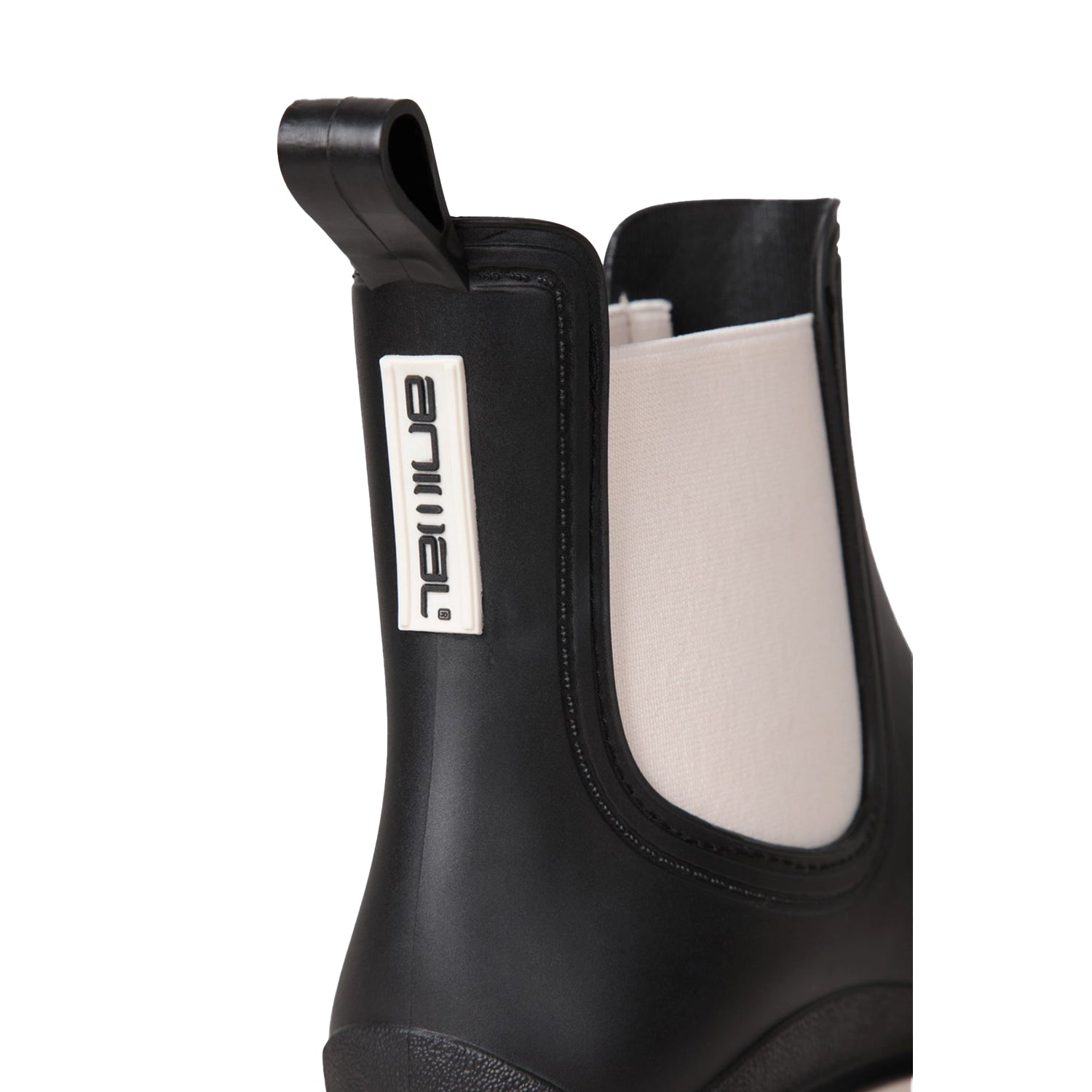 Black - Side - Animal Womens-Ladies Leah Ankle Length Wellington Boots
