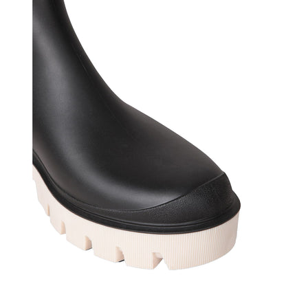 Black - Pack Shot - Animal Womens-Ladies Leah Ankle Length Wellington Boots