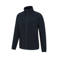 Navy - Side - Mountain Warehouse Mens Bernard II Windproof Fleece Jacket