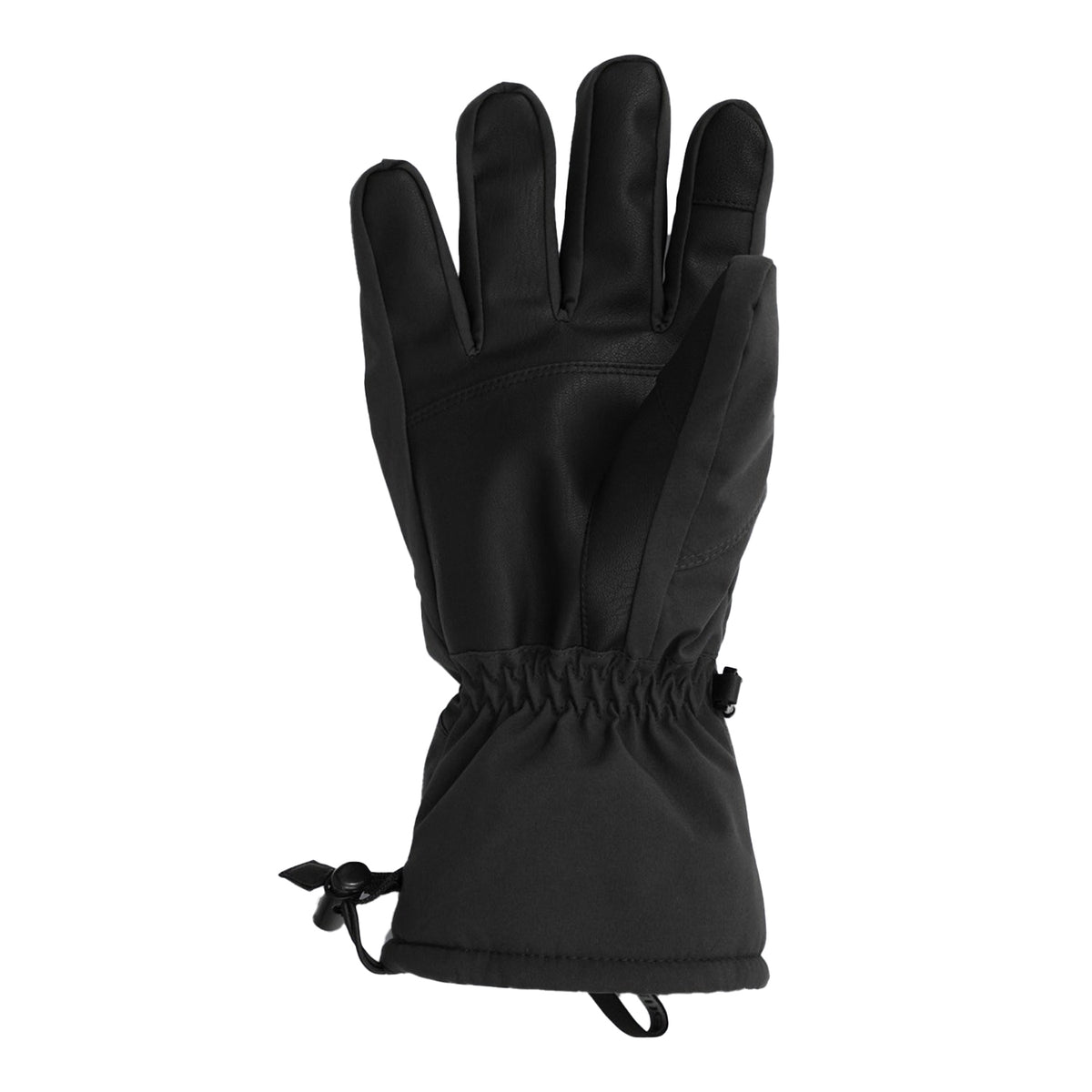 Black - Back - Animal Mens Glacier Herringbone Ski Gloves